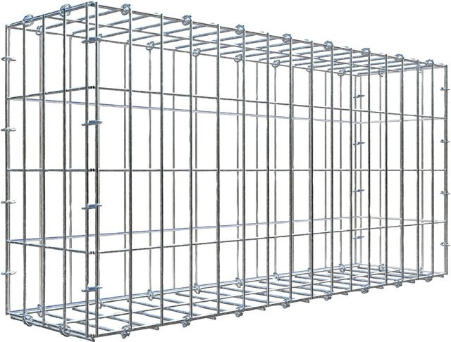 Gabiona C-Ring-Gabione aus Draht in Silbergrau, B/T/H: 80 x 40 x 20 cm, Maschenweite 5 x 10 cm - Bild 1