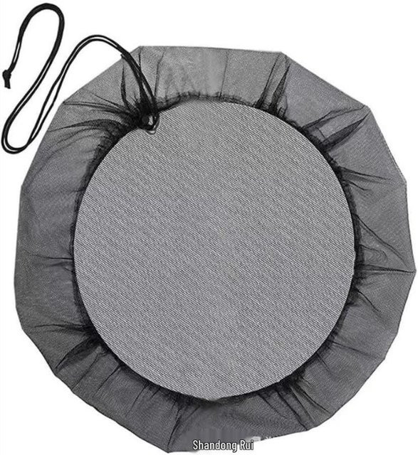 DHDH Insektensichere Netzabdeckung für Regentonnen aus Polyester, Schwarz, Durchmesser: 95 cm - Bild 1