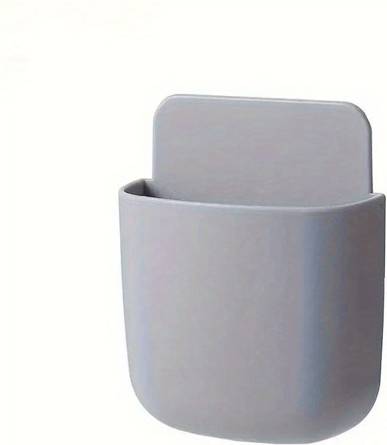 Multifunktionale Wandmontierte Aufbewahrungsbox aus Kunststoff in Gelb für Telefon, Fernbedienung und Klimaanlagen-Controller, B/H/T: 11,5 x 8,0 cm - Bild 1