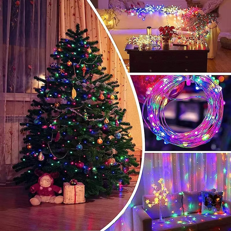 TUYA RGBIC LED Lichterkette mit 200 LEDs und Musik-Synchronisation, 20 Meter Kupferdraht in Multicolour - Bild 4
