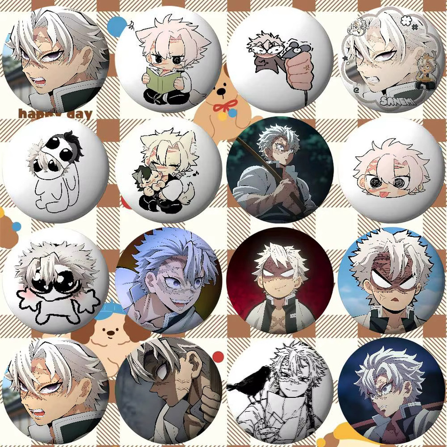 52TOYS Brosche Anime S-Shinazugawa Sanemi, Rund, Bunt - Bild 2