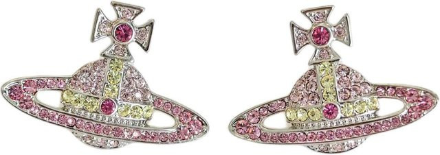 Vivienne Westwood Ohrringe, 925 Silber, Kristall, Damen, Rosa - Bild 1