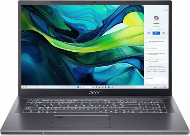 Acer Aspire 17 A17-51GM Laptop in Stahlgrau mit Intel Core 5 120U, 16GB RAM, 512GB SSD, NVIDIA GeForce RTX 2050 und 17,3 Zoll Full HD IPS Display, Windows 11 Pro, Deutsch Tastatur - Bild 1