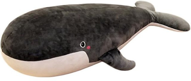 Binchi Fitness Wal Kuscheltier, Schwarz Grau Blau, ab 3 Jahren - Bild 1