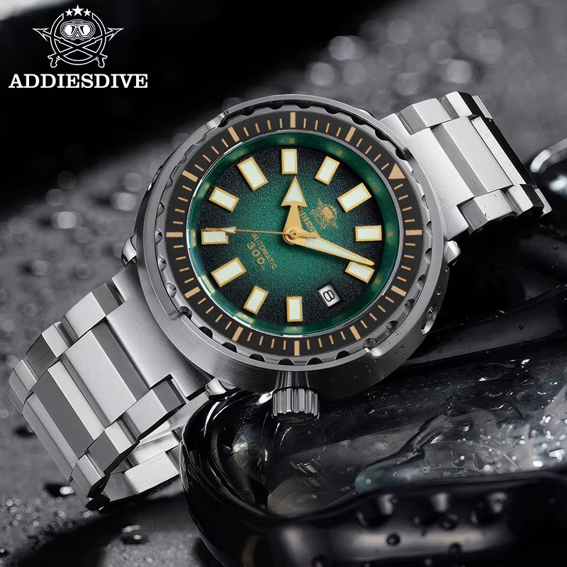 ADDIESDIVE Armbanduhr, Automatik, Edelstahl, Grün, Herren - Bild 2