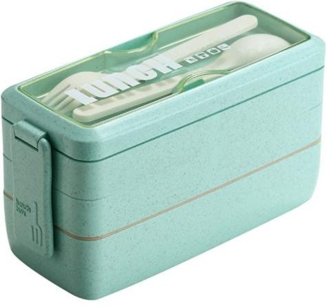 Pure Living Co. Bento-Box Lunchbox mit Trennfächern, auslaufsicher und stapelbar, grün, 750 ml oder 1000 ml - Bild 1