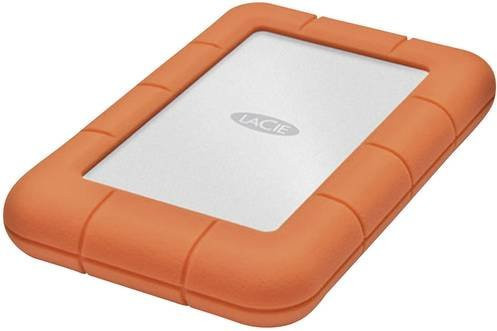 LaCie Rugged Mini Externe Festplatte 2 TB USB 3.0 Silber Orange - Bild 1