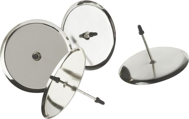 Othmar Decorations Kerzenhalter Classic mit Stecker in Silberfarben aus Metall für Kerzen mit einem Durchmesser von ca. 5 cm - Bild 1