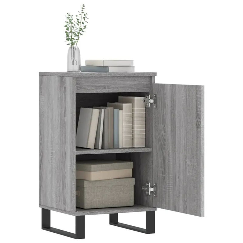 Vidaxl Kommode Modern in Grau aus Holzwerkstoff und Metall, B/T/H: 40 x 35 x 70 cm - Bild 6