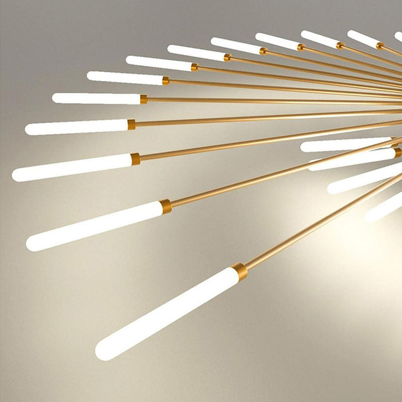 CozyCorner Moderne LED Pendelleuchte in Gold mit 30 Köpfen im kreativen Feuerwerk Design für Wohnzimmer, Schlafzimmer und Ausstellungshallen - Bild 3