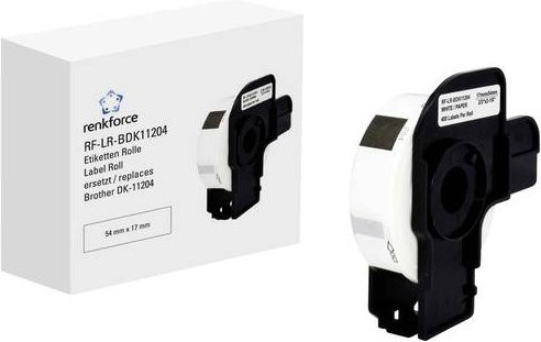 Renkforce Etikettenrolle Weiß Kompatibel mit Brother DK-11204, Thermopapier Universal-Etiketten, 400 Stück, Breite: 54 mm, Höhe: 17 mm - Bild 1