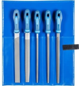 PFERD Werkstattfeilen-Set WR 5-tlg. in blauer Rolltasche, 250mm, Hieb 2 universell zum Schruppen und Schlichten - Bild 1