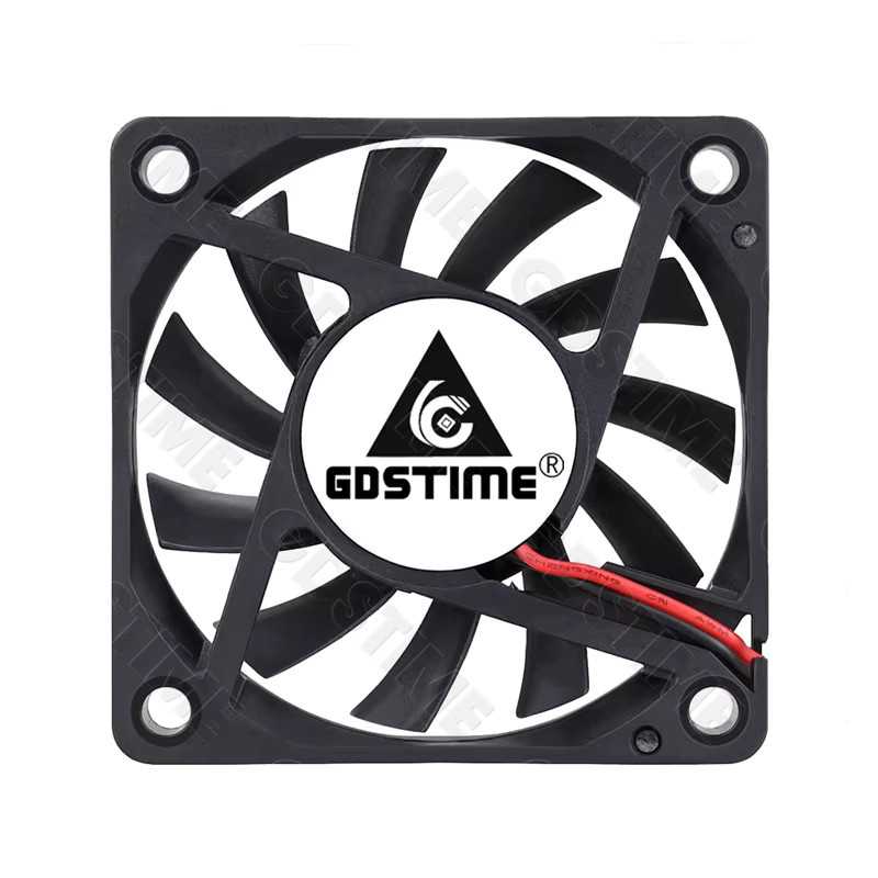 Gdstime Axial-Lüfter 6010 Dual Ball für PC-Gehäuse und CPU-Kühlung, Schwarz, B/T/H: 60 x 60 x 10 mm - Bild 2