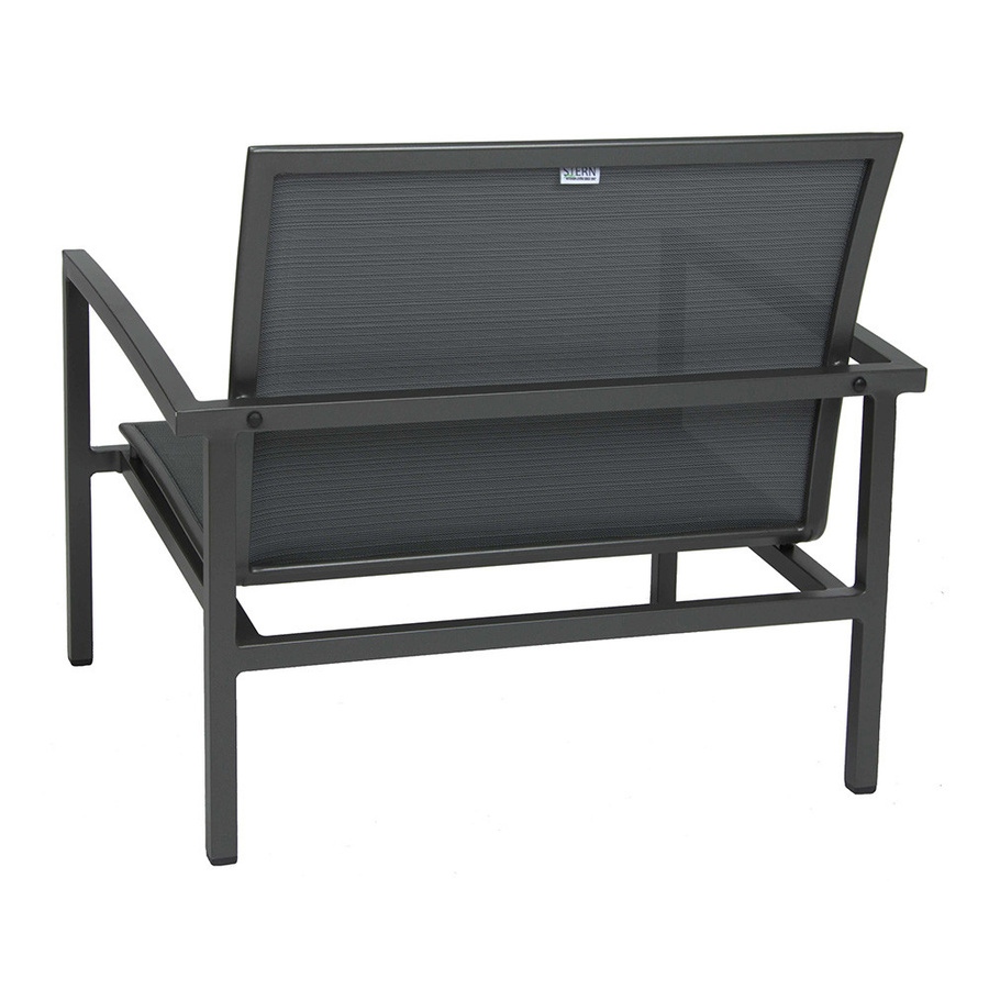 Stern SKELBY Lounge Sessel in Anthrazit mit Textilbezug Karbon und Aluminiumarmlehnen - Bild 2