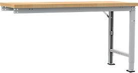 Manuflex Anbauwerkbank Profi Spezial mit Multiplex-Tischplatte, Farbe: Alusilber, B/T: 175 x 70 cm - Bild 1