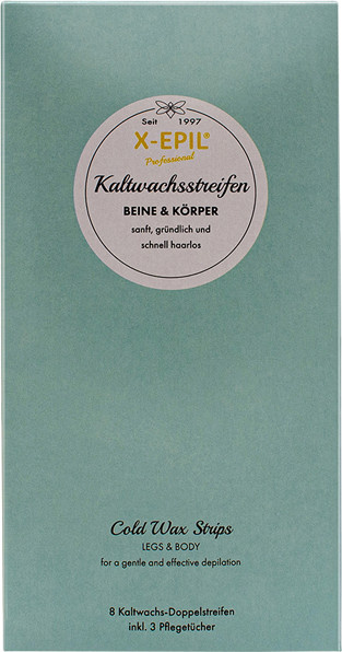 X-Epil Kaltwachs-Enthaarungsstreifen mit Aloe Vera, Unisex, Körper - Bild 1