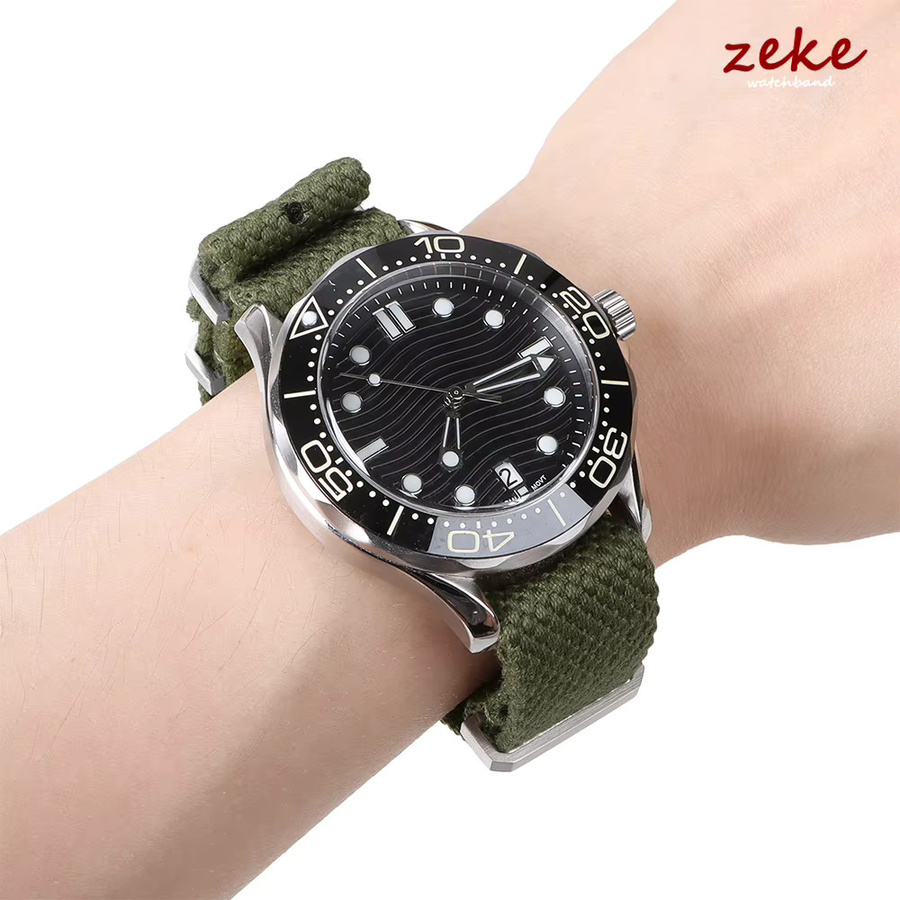 crazyband Uhrenarmband Nylon, Textil/NATO, 22 mm, 20 mm, Unisex - Bild 2