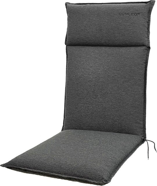 OUTFLEXX Green Sitzkissen für Hochlehner in Anthrazit aus recyceltem Polyester, B/T/H: 119 x 48 x 6 cm - Bild 1