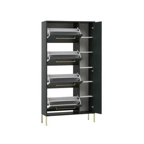 Schuhschrank Kent von SCHILDMEYER in Grün, B/T/H: 88,4 x 30,0 x 174,2 cm - Bild 4
