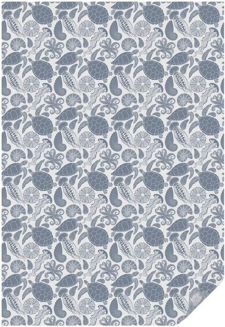 Tulup Fensterfolie Meeresleben selbstklebend, Blau, B: 100 cm x H: 146 cm - Bild 1