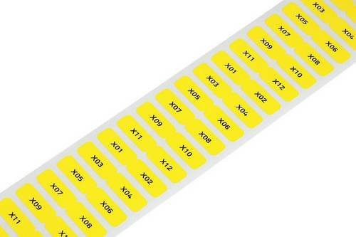WAGO 210-807/000-002 Etiketten für Thermotransferbedruckung, Farbe Gelb, B: 20 mm, H: 8 mm, 3000 Stück - Bild 1