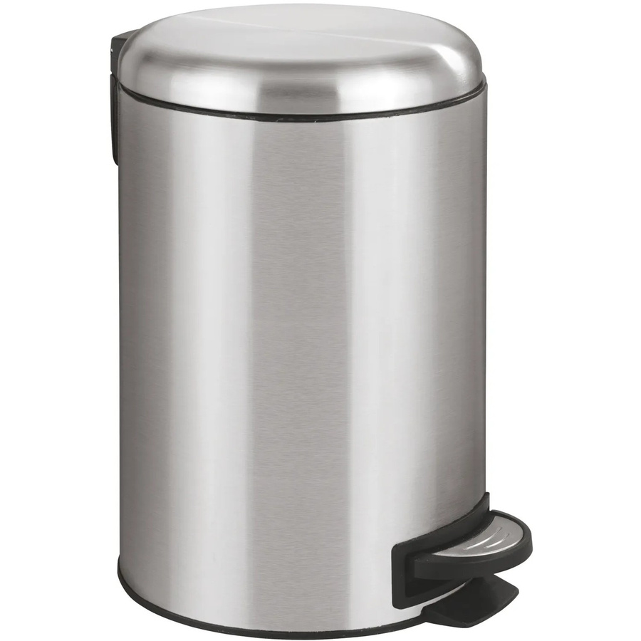 Wenko Tretmülleimer Leman Easy Close in Edelstahl Silber, Höhe: 38 cm, Volumen: 12 l - Bild 2