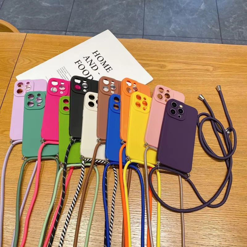 Stoßfeste Lanyard-Hülle für Samsung Galaxy S26 Ultra S25 S24 S23 S22 S21 Plus mit Objektivschutz und Crossbody Cord Strap in Purple - Bild 3