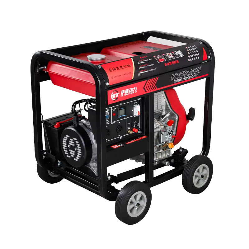 KUOXUAN Smart Dieselgenerator für den Heimgebrauch, 10KW, 220V/380V Dreiphasig, Rot - Bild 7