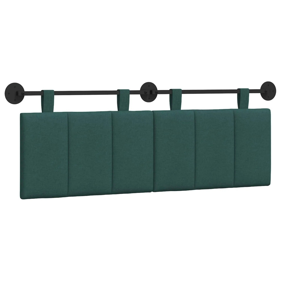 vidaXL Hängendes Kopfteil aus Stoff in Petrol und Grün mit Streifenmuster, Breite: 130 cm, Höhe: 55 cm, Tiefe: 5 cm - Bild 2