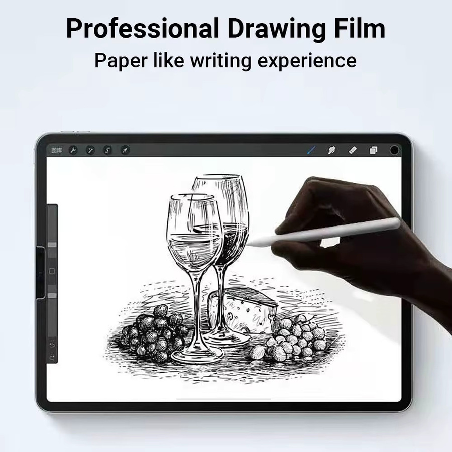 Papierähnliche Displayschutzfolie für Samsung Galaxy Tab S6 Lite, S7, S8, S9 FE, S9 FE+, A8, A9, A9 Plus, T225, P615, P610, X115 - Bild 4