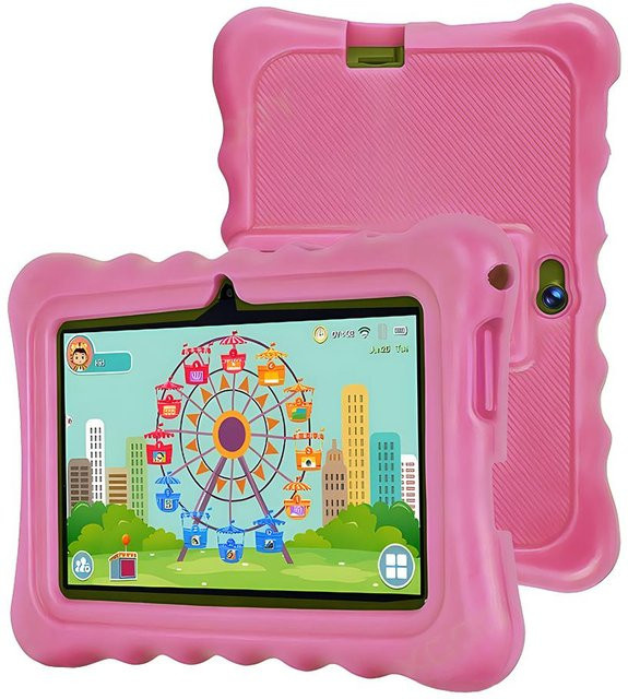 BDF Kinder Tablet 7 Zoll mit 5G und WiFi, Android, 2 GB RAM, 32 GB ROM, Rosa - Bild 1