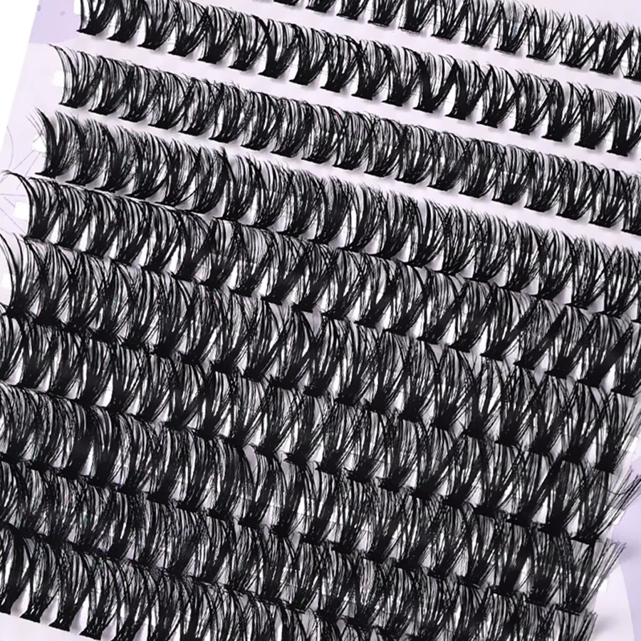 JIEFUXIN Wimperncluster, 200 Stück, 8–16 mm, D-Locken, Unisex - Bild 4