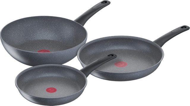 Tefal Healthy Chef Bratpfannenset mit zwei Pfannen und einem Wok, Durchmesser: 24 cm, 28 cm und 28 cm - Bild 1