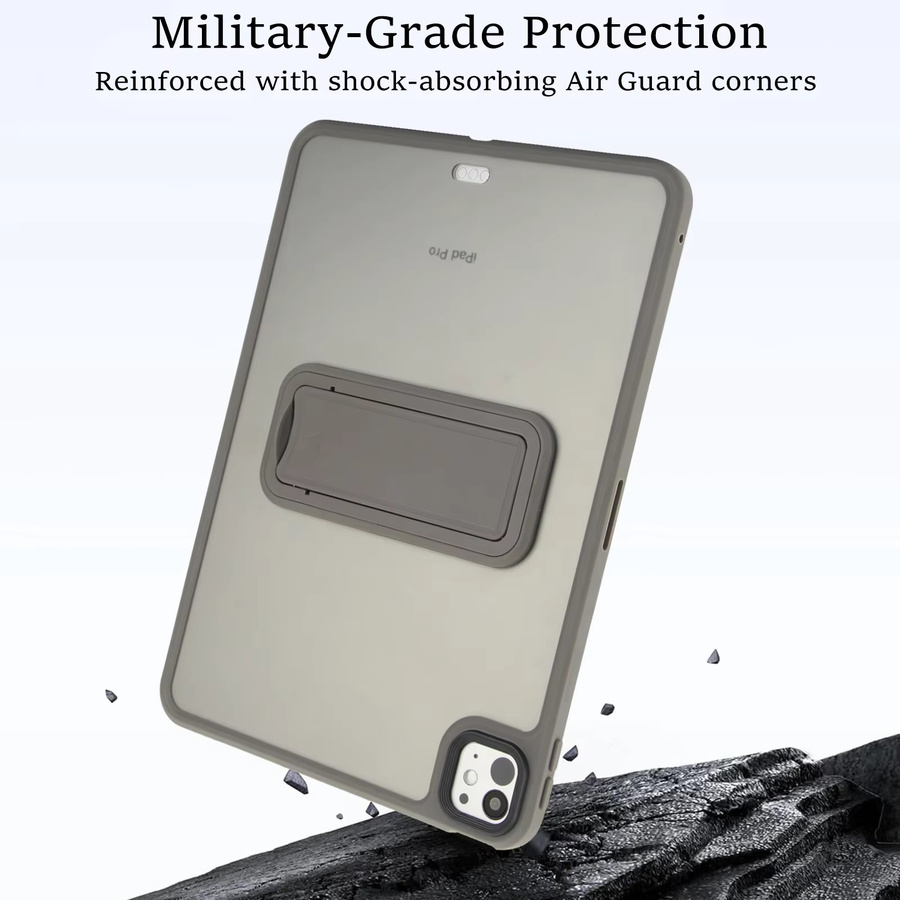 ITEUU Matte Standhülle für iPad Pro und iPad Air in Schwarz und Transparent - Bild 2