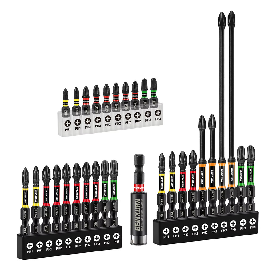 Geinxurn Impact Magnetisches Kreuzschlitz-Schraubendreher-Bit-Set mit Bithalter und Aufbewahrungsorganisator (PH1, PH2, PH3) - Bild 6