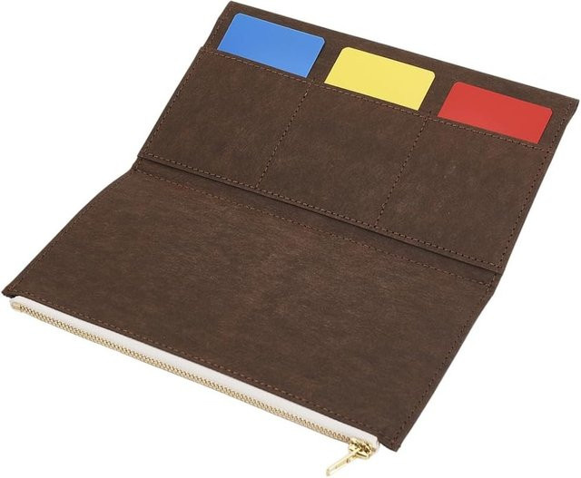Reisende Notebook Reißverschlusstasche in Braun für 8x4,7 Zoll als Einlegetasche für Planer und Reisepass mit Kartenfach - Bild 1