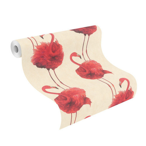 Rasch Selbstklebende Vliestapete Flamazing mit Flamingo-Motiv in Pink und Beige, Breite: 0,53 m, Länge: 6 m - Bild 2