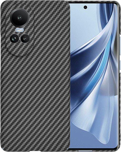 Techsuit Carbonite FiberShell Schutzhülle für Oppo Reno10 und Oppo Reno10 Pro in Schwarz - Bild 1