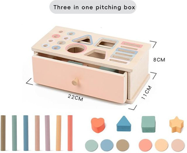 Baby Montessori Sensorisches Spielzeug Permanenzbox, Farbsortierung Zuordnungsspiel, ab 1 Jahr - Bild 1