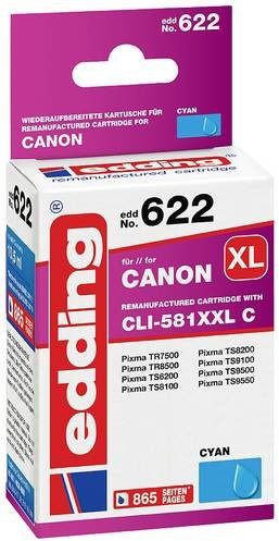 Edding Tintenpatrone Cyan kompatibel mit Canon CLI-581XXL XXL - Bild 1