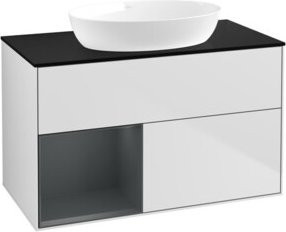 V&B Waschtischunterschrank Finion 100 in Weiß lackiert, B/T/H: 100 x 50,1 x 50,1 cm - Bild 1