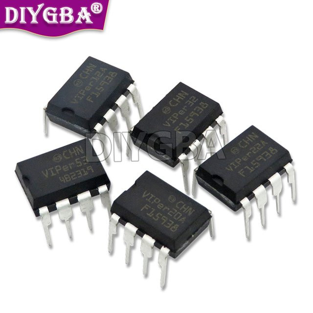 10 Stück Viper12A DIP-8 Chipsatz in Schwarz von DIYGBA - Bild 1