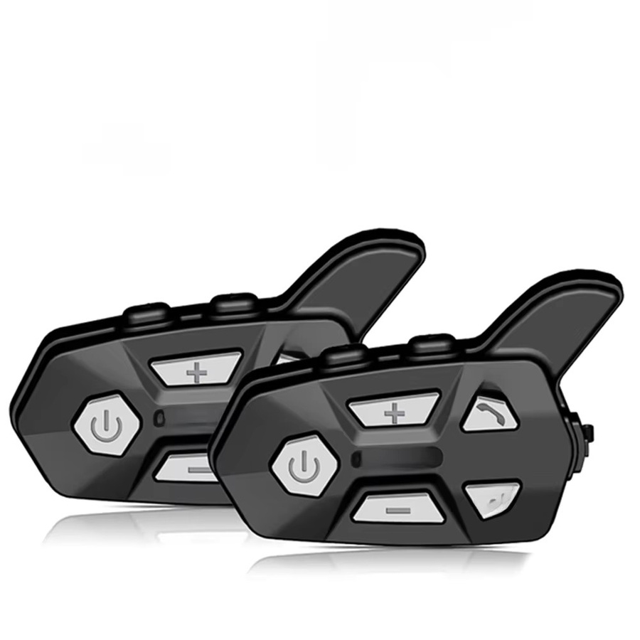 WAYXIN R5 Motorrad-Gegensprechanlage mit Bluetooth 5.0, FM-Radio und wasserdichtem Helm-Headset in Schwarz für 2 Fahrer - Bild 6