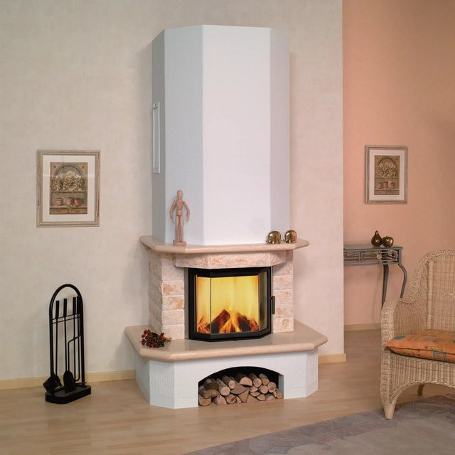 Hark Aspen 1 Kaminofen aus Naturstein in Beige und Weiß mit 8 kW Leistung und Automatik - Bild 1