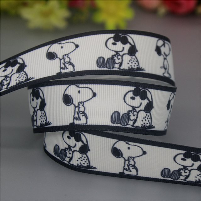 Dhk Hundeband mit Print in Weiß, 50 Yards Textilband für DIY Nähen und Handwerk - Bild 1