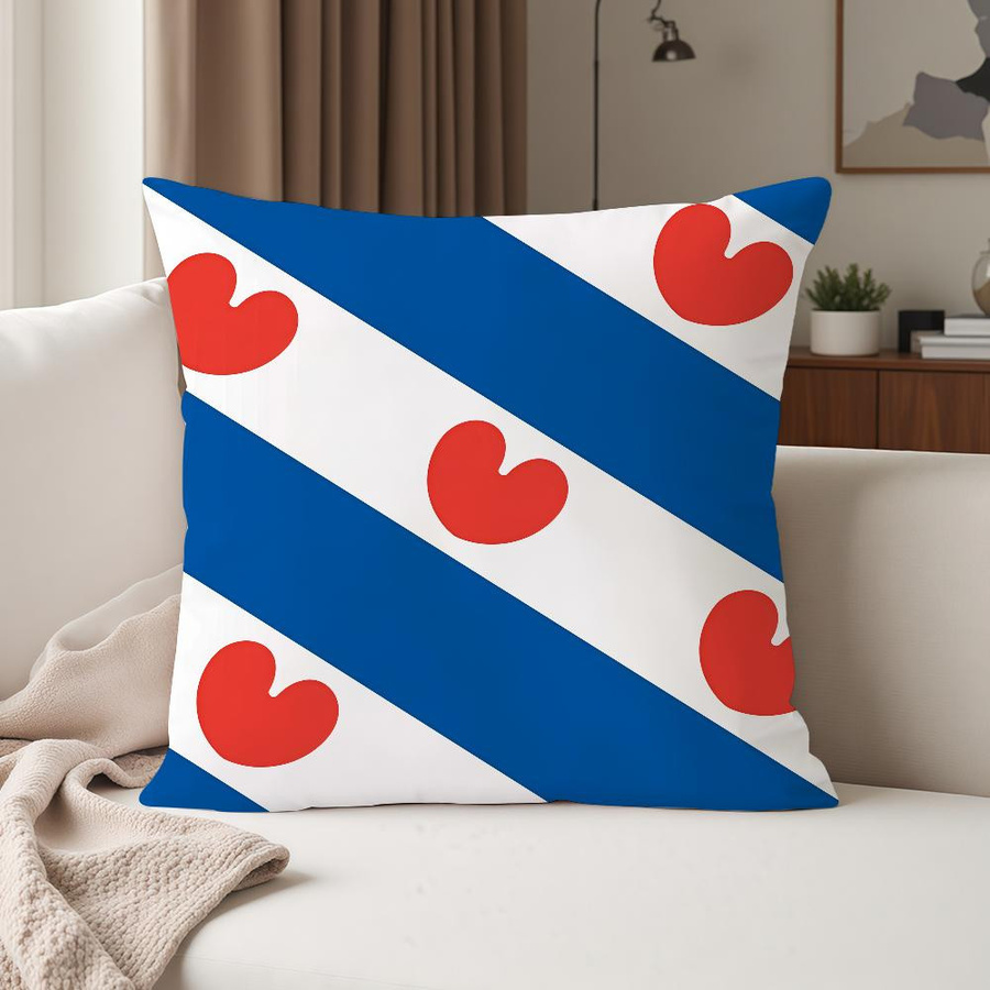 Kissenbezug Friesland Niederlande aus Peach Skin für Wohnzimmer und Schlafzimmer B/B/H: 18 x 18 x 1 cm - Bild 1