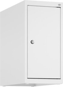 C+P Aufsatzschrank 9016/9016 aus Stahl mit Zylinderschloss und 1 Abteil, Farbe Weiß, B/T/H: 50 x 25 x 50 cm - Bild 1