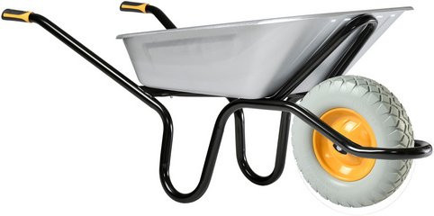 Haemmerlin Schubkarre Pro Select mit 100 l Volumen und PU-Rad in Silberfarben - Bild 1