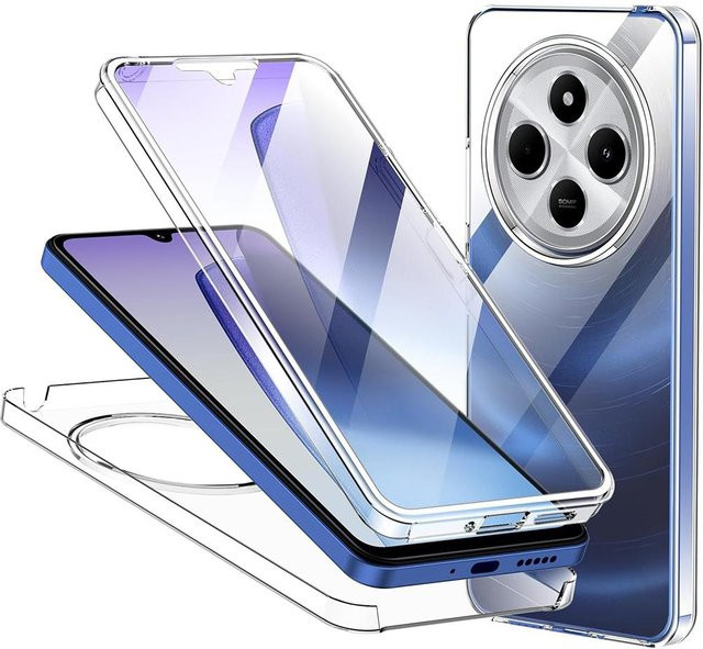 Transparente Handyhülle mit 360 Grad Ganzkörperabdeckung für Xiaomi Redmi Note 14 13 12 Pro Plus 5G 4G - Bild 1