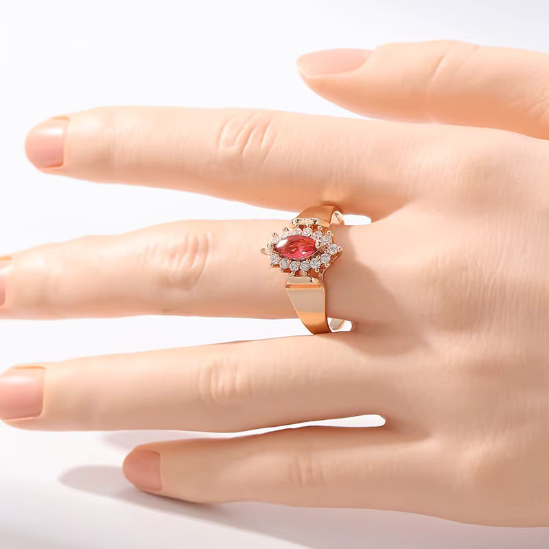 YoYo Ring, Roségold, Zirkonia, Damen, Vintage - Bild 2